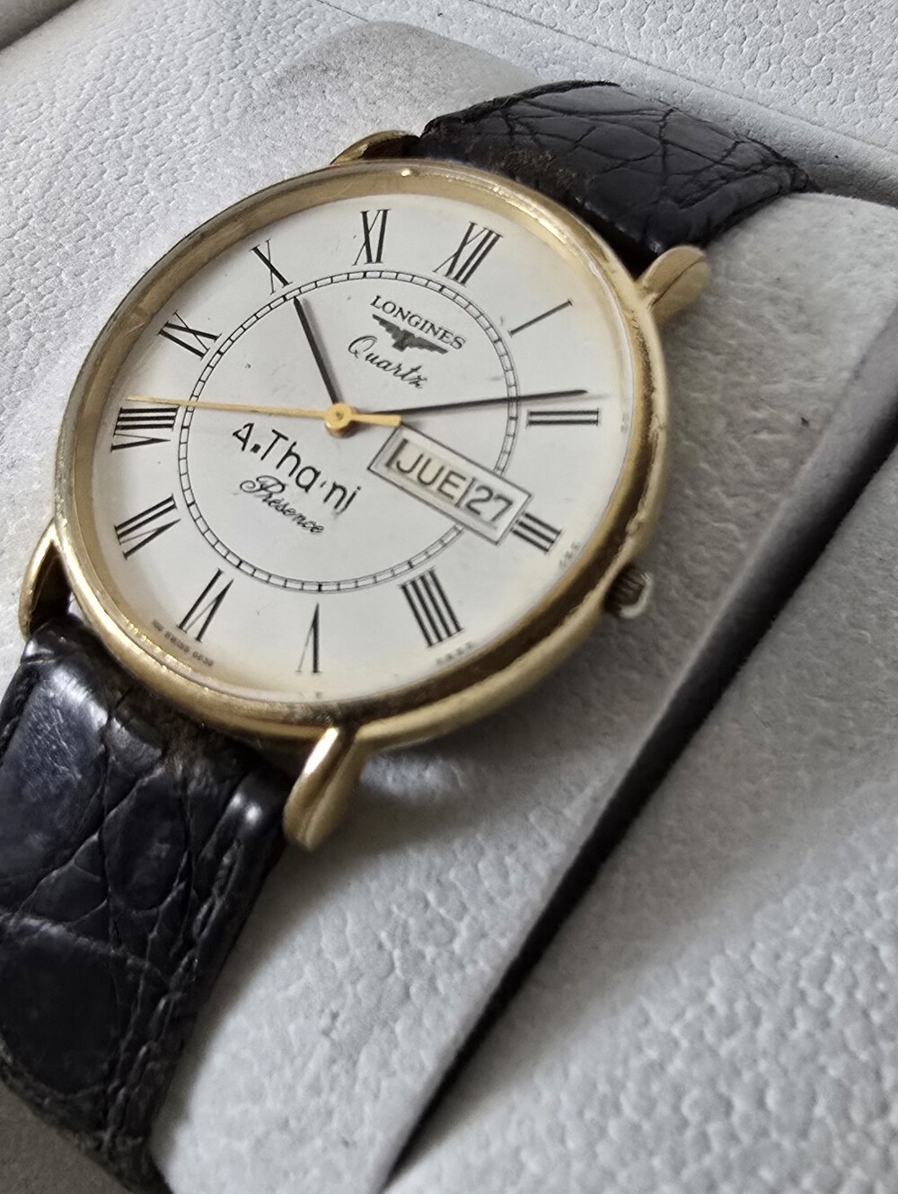 Longines Men’s Watch - White Dial, Gold Case, Black Strap - Picture 3 of 4